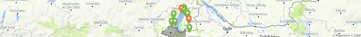 Kartenansicht für Apotheken-Notdienste in der Nähe von Wallern im Burgenland (Neusiedl am See, Burgenland)